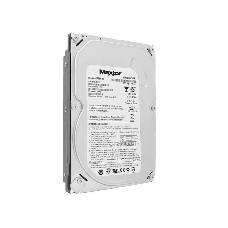 HDD Maxtor DiamondMax 21 160 Go 3.5" - SATA 3Gb/s - 7200 RPM - 2 Mo STM3160215AS