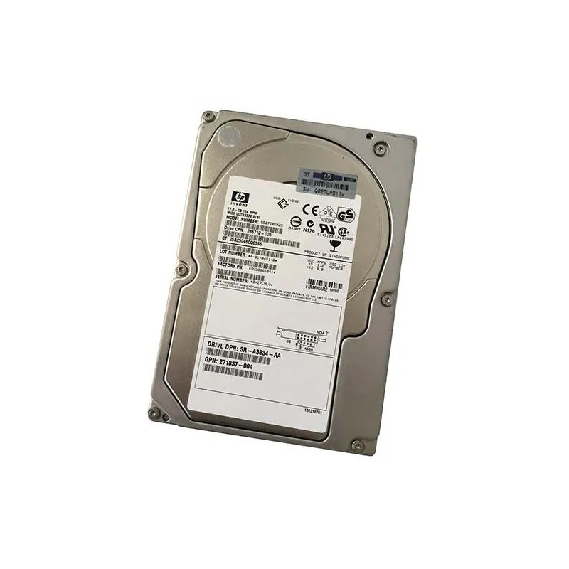 Disque dur HOT PLUG HP / Seagate 72.8 GB ULTRA320 SCSI 10K RPM SCA-2 8 Mo 286712-005 BD07285A25