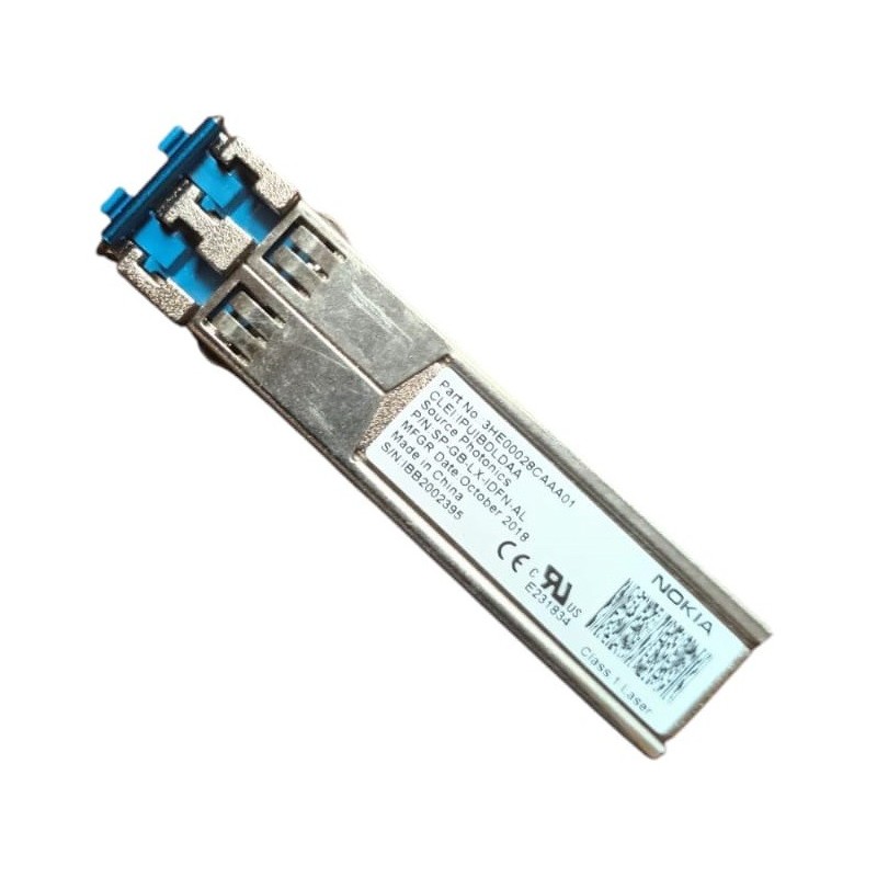 Module émetteur-récepteur optique Transceiver SFP NOKIA 3HE00028CAAA01 1GB BASE-LX 1310nm SMF LC 10km
