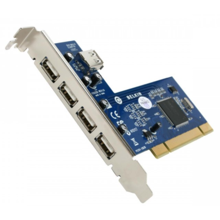 carte USB PCI Belkin USB 2.0 4 Ports + 1 interne