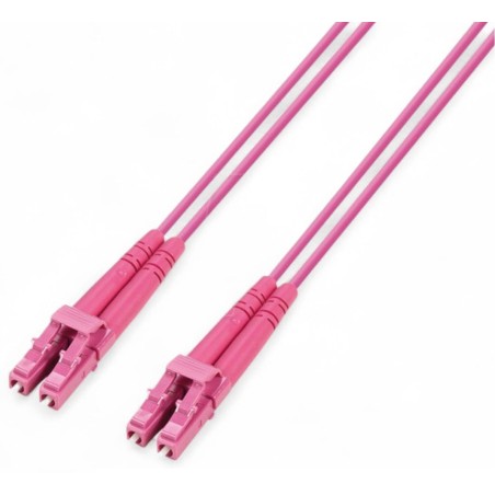 Cable fibre optique LC / LC  2 Mètres OM4 LSZH Multimode 50/125 VIOLET