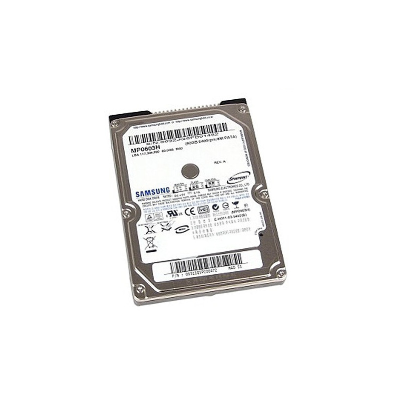 Disque dur Samsung MP0603H 60GB 2.5" IDE ATA-100 5400 RPM 8 Mo